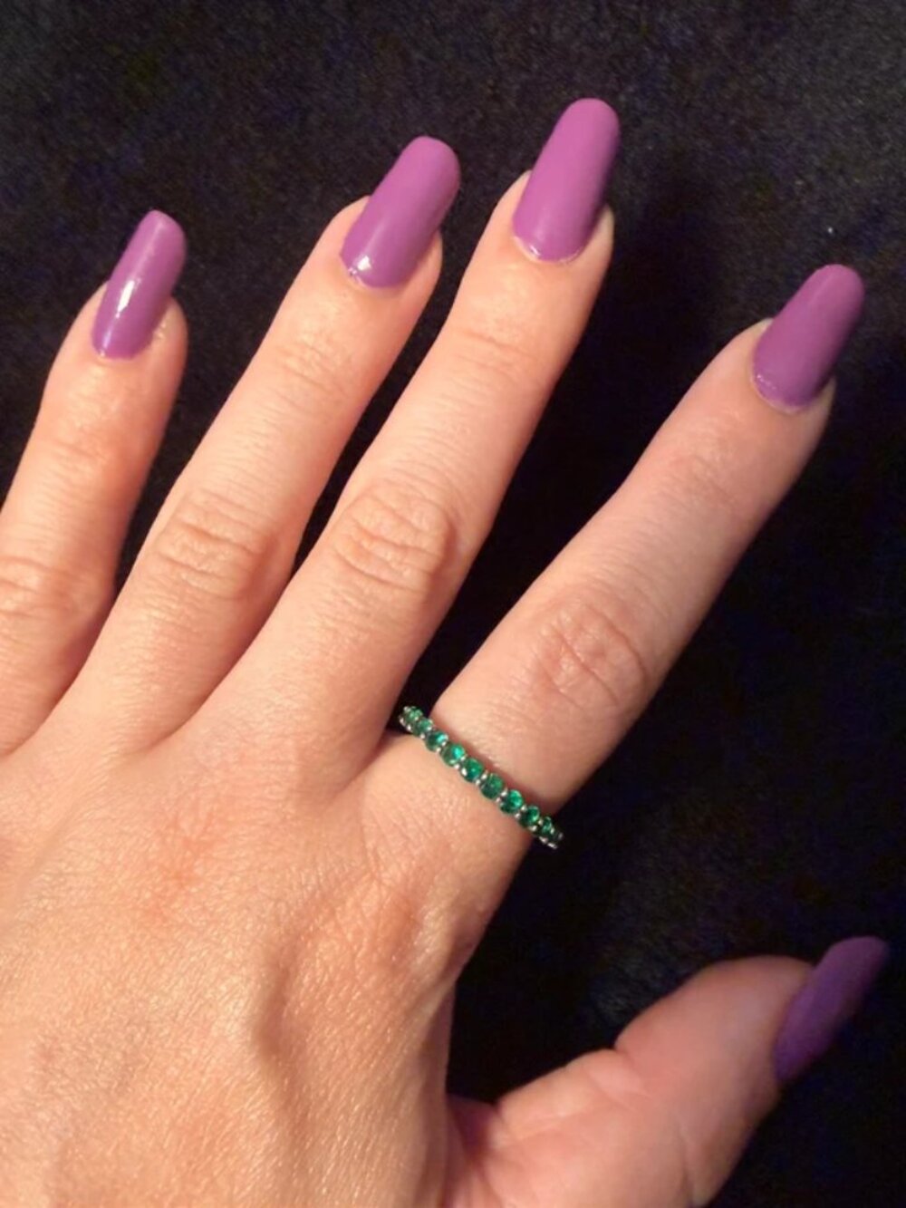 Sterling Silver Green Stacking Ring